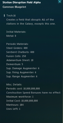 Station Disruption Field Alpha Blueprint